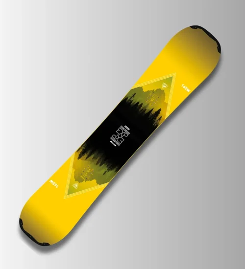 Rossignol snowboard, yellow top sheet